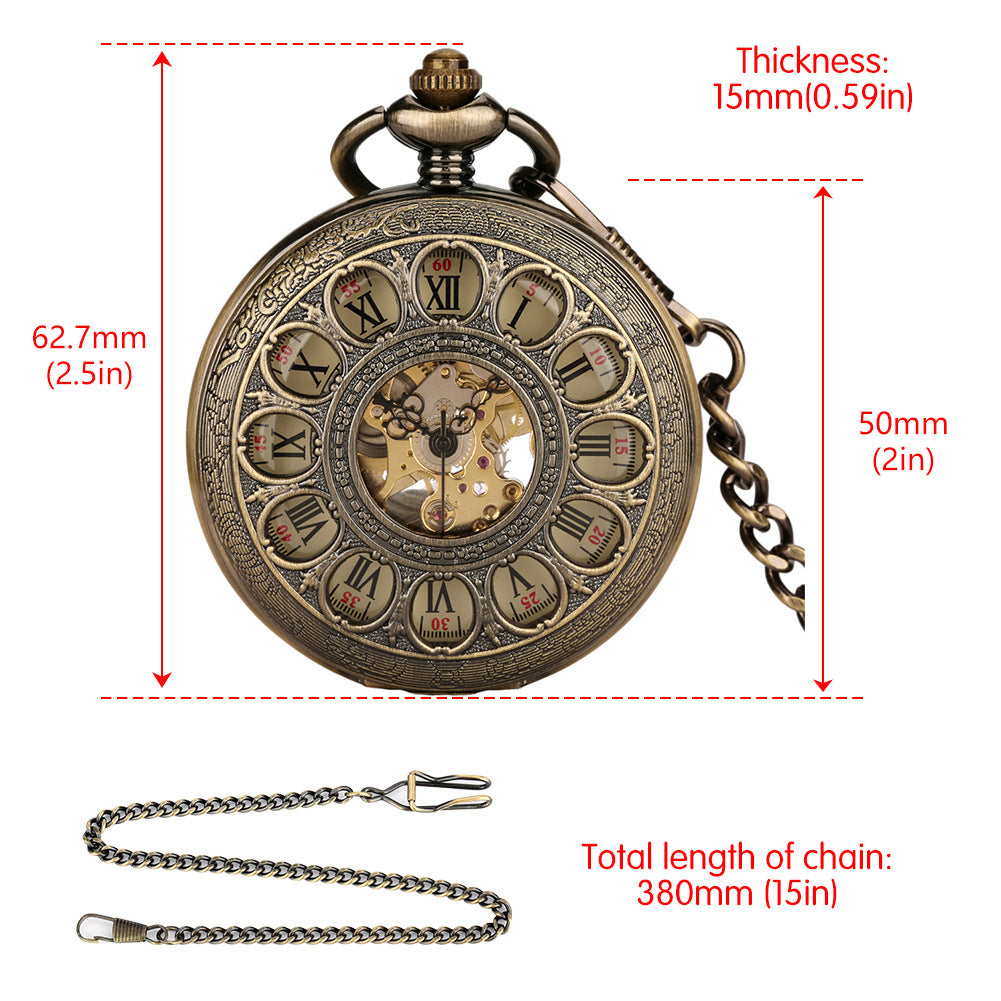 Pumpkin Ball Flip Pocket Watch