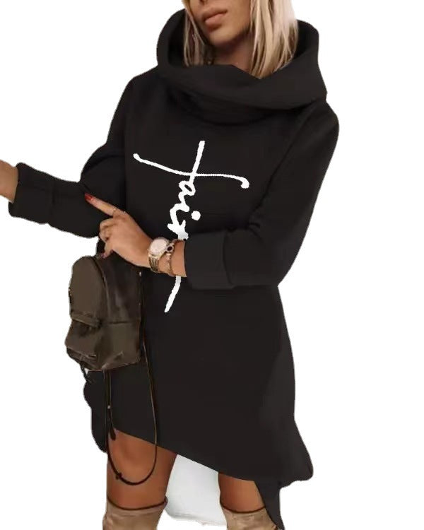 Long Sleeve Hooded Casual Pullover for Women