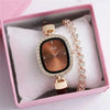 Diamond Thin Belt Watch Set