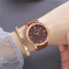 Chic Glitter Belt Watch Set