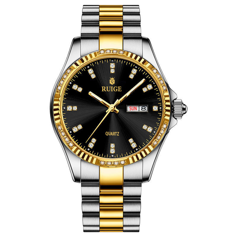 Waterproof Gold Diamond Watch