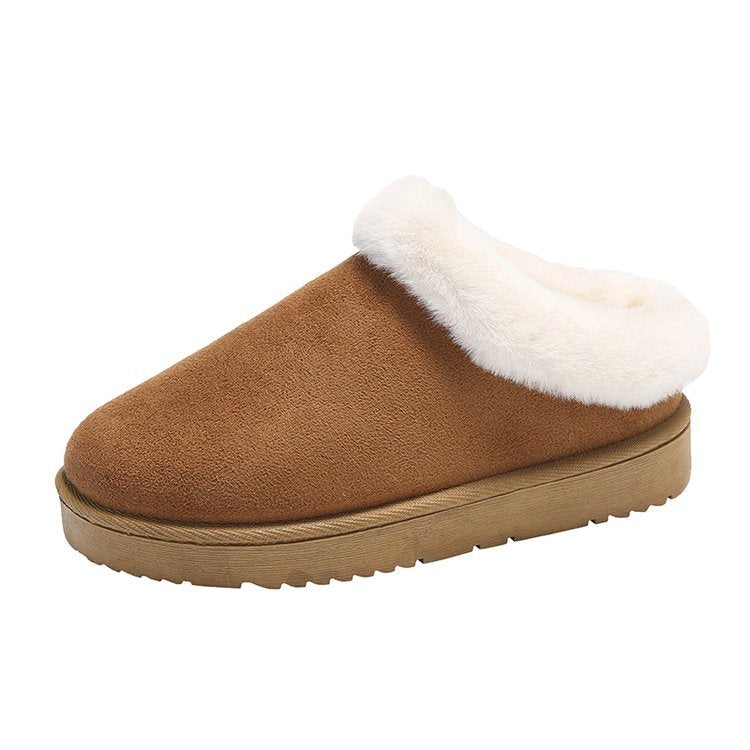 Winter Round Head Slip-on Cotton Shoes - Plus Size