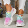 Casual Flower Flat Bottom Sports Shoes - Plus Size