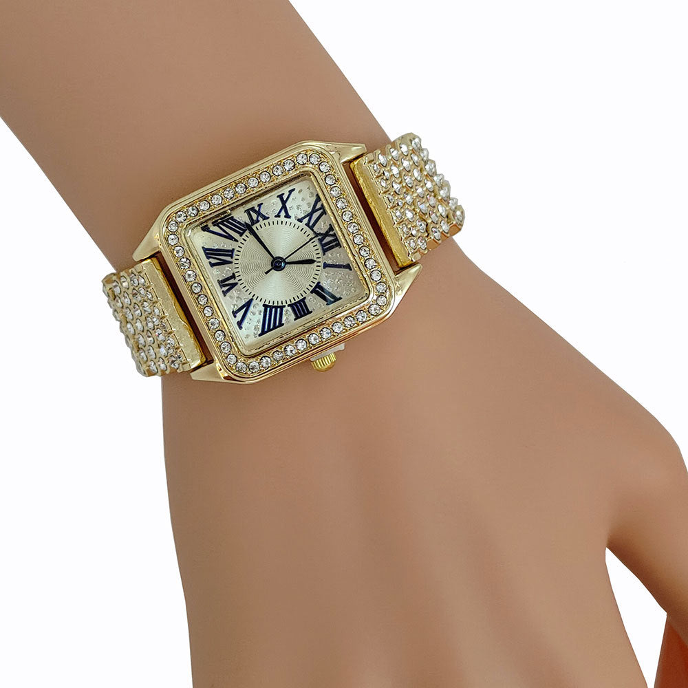 Square Sky Star Diamond Watch Set