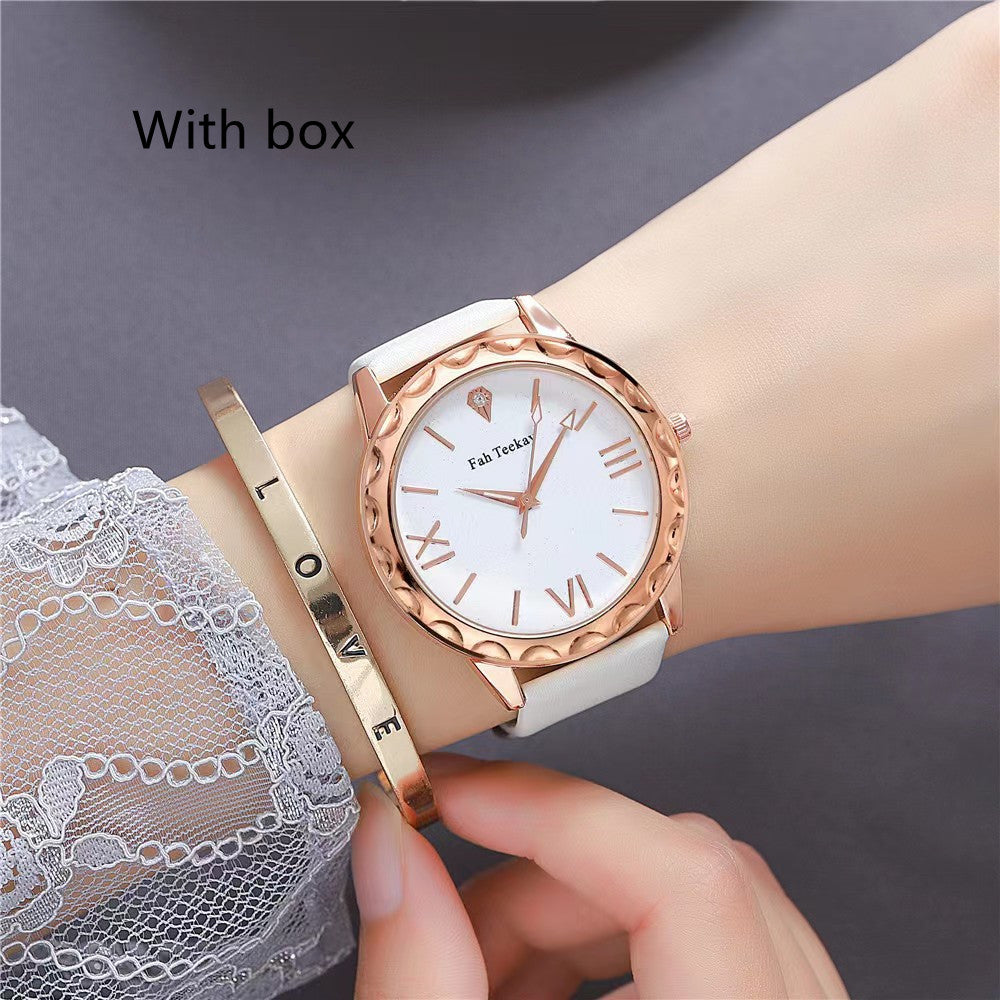 Chic Glitter Belt Watch Set