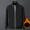 Warm Fleece-lined Stand Collar Jacket for Men