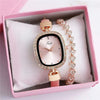 Diamond Thin Belt Watch Set