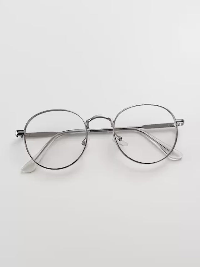 Stylish Round Metal Frame Fashion Glasses Perfect for Gifting